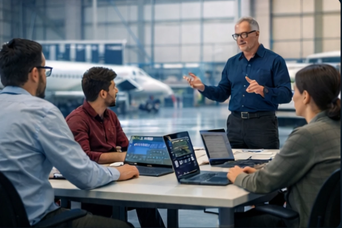 Training classroom with students and instructor.