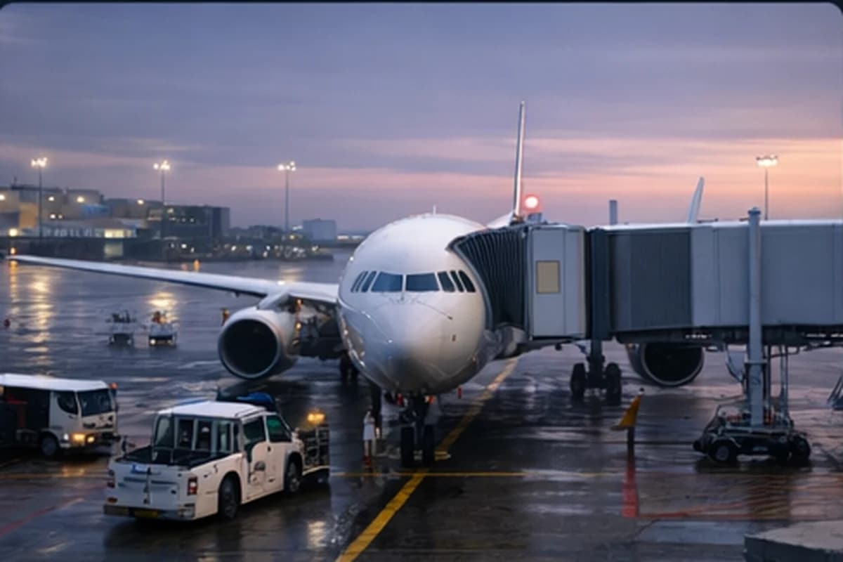 Airline station operations imagery with checklists and coordination.