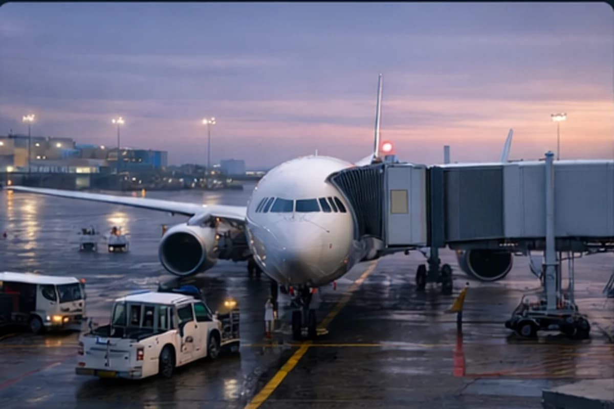 Airline operations planning and control imagery.